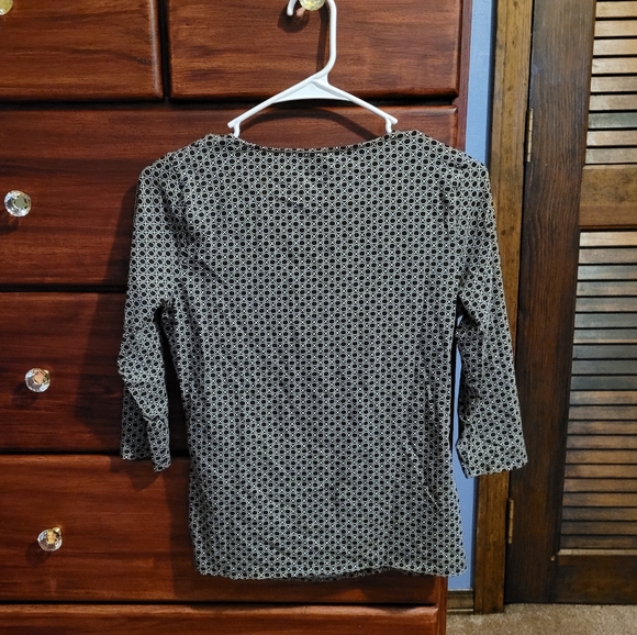 ♡HOST PICK♡ Talbots Petites V-Neck Cinched Waist Quarter Sleeved Blouse Top SP - Picture 2 of 4